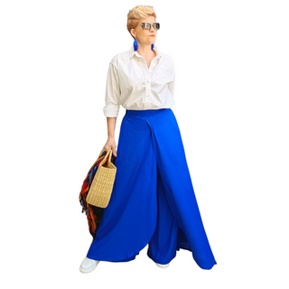 Skirt Pants for Women"Skirt Twist" - Royal Blue