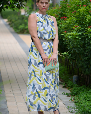 Maxi Ljetna Haljina "Summer Breez" - Apstraktni Print