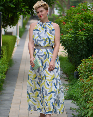 Maxi Ljetna Haljina "Summer Breez" - Apstraktni Print