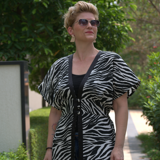 Summer Long Jacket Kimono - "Zebra Print"