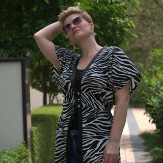 Dugi Ljetni Ogrtač Kimono - "Zebra Print"