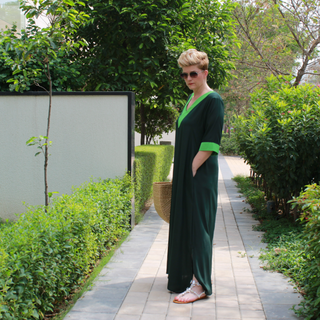 Colour Block Maxi Haljina/Kaftan "V Line"