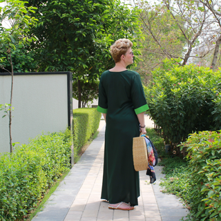 Color Block Maxi Dress Kaftan