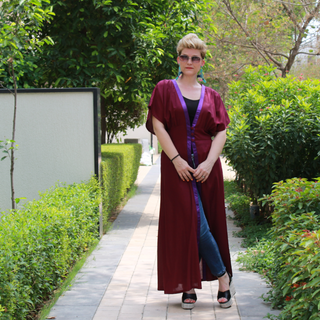 Long Summer Jacket Kimono - Purple