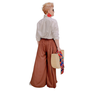 Skirt Pants for Women"Skirt Twist" - Brown