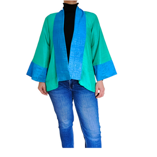 Kimono for Women "Sassymono" - Green Blue Collar